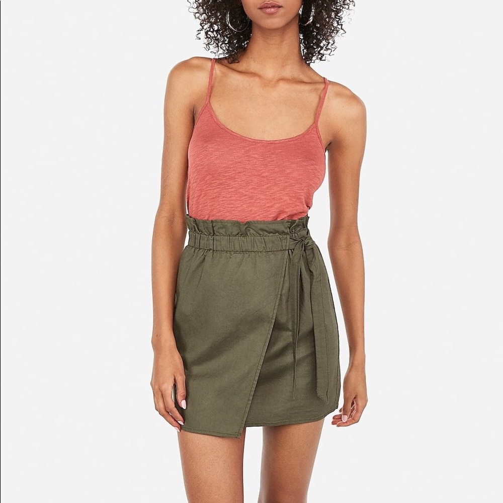 Express Extreme High Waisted Wrap Mini Skirt